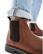Dawson chelsea boots in brown leather