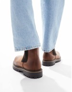 Dawson chelsea boots in brown leather