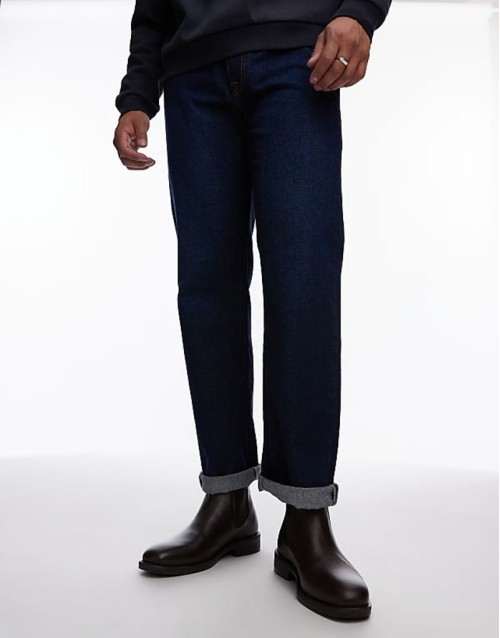 Leather chelsea boots in brown