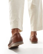 woven loafers in brown