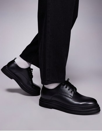 Brooklyn derby shoe in black leather