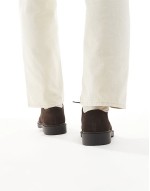 suede loafer shoe in brown