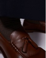 Putney tassel loafer in tan leather
