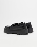 chunky loafers in black with snaffle