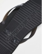 logo flip flops in black