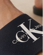 large logo sliders in navy