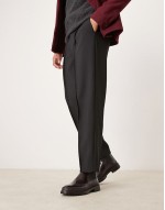 chelsea boots in burgundy leather with chunky sole