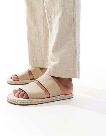 slip on sandal espadrilles in stone