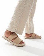 slip on sandal espadrilles in stone