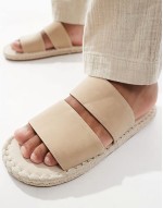 slip on sandal espadrilles in stone