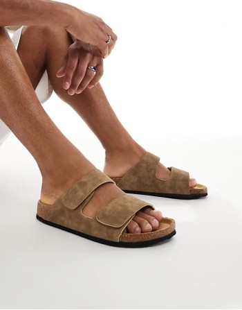 strap sandal in beige