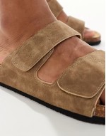 strap sandal in beige