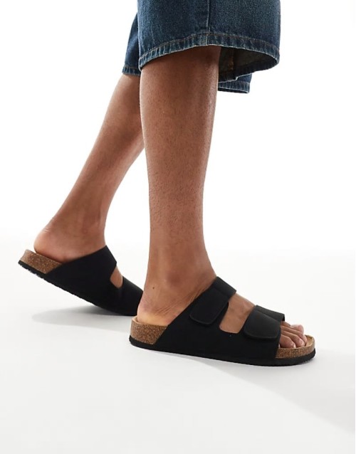 High quality strap sandal in black