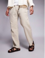 cross strap rope sandals in brown
