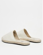 mule loafer espadrilles in white