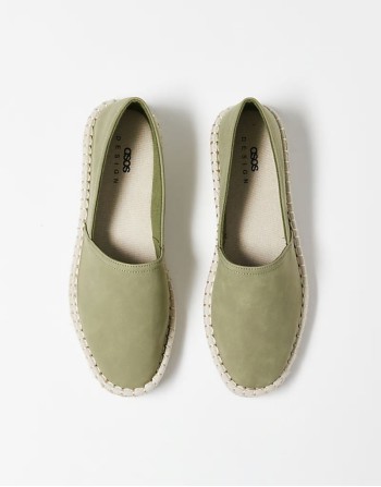 espadrilles in khaki green