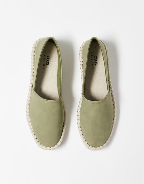 espadrilles in khaki green