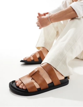 sandals in tan