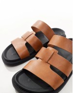 sandals in tan