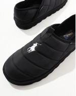 Everett slipper with icon logo in black
